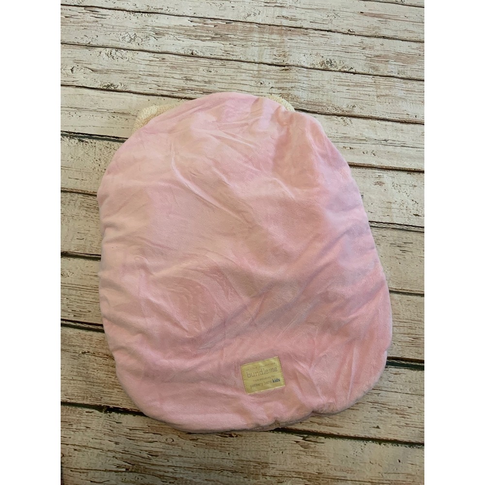 JJ Cole Bundle Me Pottery Barn Kids Pink Plush Infant Stroller Car Seat Cover